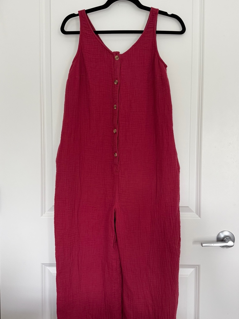 NEW 🩷 Ingrid & Isabel Maternity Pregnancy Breastfeeding Button down Jumpsuit XS